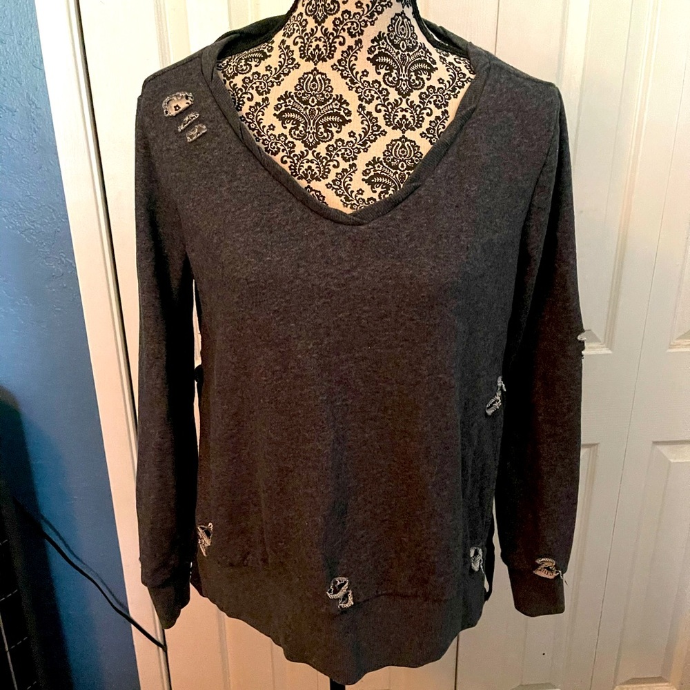 Romeo & Juliet Couture Distress sweatshirt